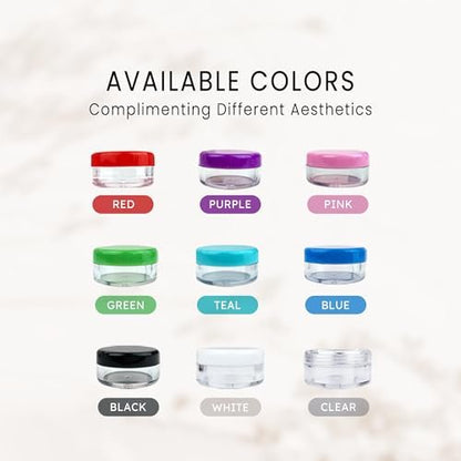 PANA 50 Pack Empty 5g Acrylic Clear Round Jars – BPA-Free Sample Containers for Cosmetics, Creams, Lotions, and More