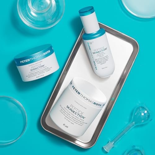 Peter Thomas Roth Peptide Skinjection Exfoliating Peel Pads - Smooth Expression Lines & Wrinkles, Fragrance-Free, Alcohol-Free, 60 Count Avelisse