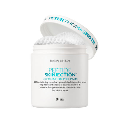 Peter Thomas Roth Peptide Skinjection Exfoliating Peel Pads - Smooth Expression Lines & Wrinkles, Fragrance-Free, Alcohol-Free, 60 Count Avelisse