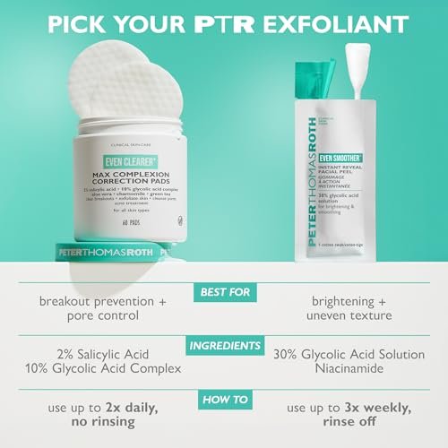Peter Thomas Roth Even Clearer Max Complexion Correction Pads for Acne and Blemishes - 60 Count Avelisse