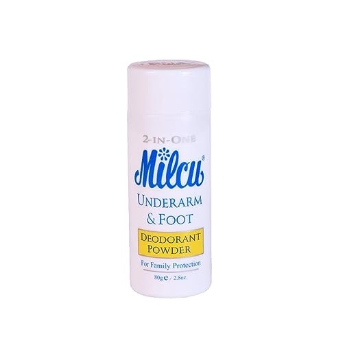 Milcu Underarm & Foot Deodorant Powder - 80g Large Size, Long-Lasting Odor Protection Avelisse