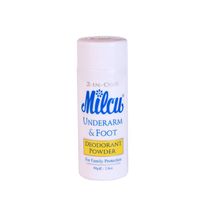 Milcu Underarm & Foot Deodorant Powder - 80g Large Size, Long-Lasting Odor Protection Avelisse