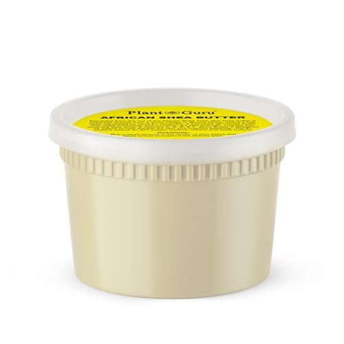 Plant Guru Raw African Shea Butter 16 oz. - 100% Pure Unrefined Ivory - Natural Moisturizer for Dry Skin, Hair Growth & DIY Soap Making Avelisse
