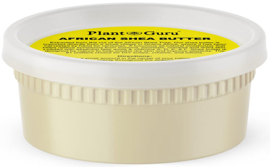 Plant Guru Raw African Shea Butter 8 oz – 100% Pure, Unrefined Ivory Shea Butter for Dry Skin, Face, Hair & DIY Soap Making