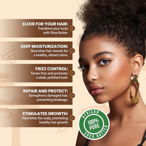 Plant Guru Raw African Shea Butter 8 oz – 100% Pure, Unrefined Ivory Shea Butter for Dry Skin, Face, Hair & DIY Soap Making - görsel 10