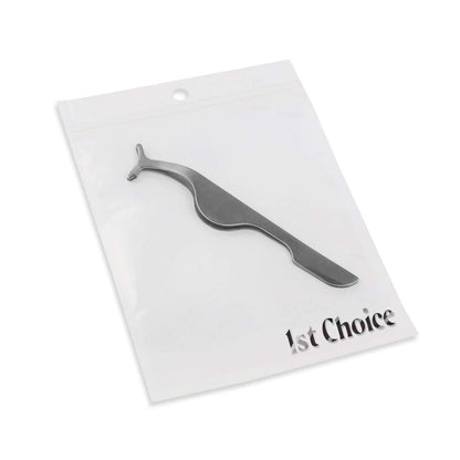 TinkSky Stainless Steel False Eyelash Applicator & Remover Clip Tweezers (Silver)
