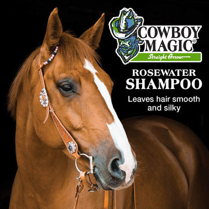 Cowboy Magic Shampoo, Conditioner & Detangler Set - 32 oz Each + 4 oz Shine - 3-Pack for Horses Avelisse