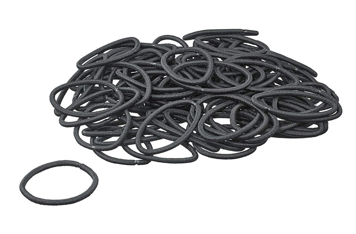 Scunci Thick Hair Black Elastics – All Day Strong Hold No-Damage, 5mm Thickness, 24-Pieces per Pack (2-Pack) - görsel 5