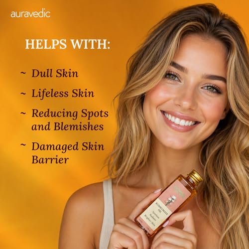Auravedic Kumkumadi Oil Pure Saffron for Ultra Radiant Skin | Ayurvedic Face Oil for Dull, Dehydrated & Tired Skin | Lightweight Hydrating Formula for Smooth Texture | 3.38 Fl Oz - görsel 10