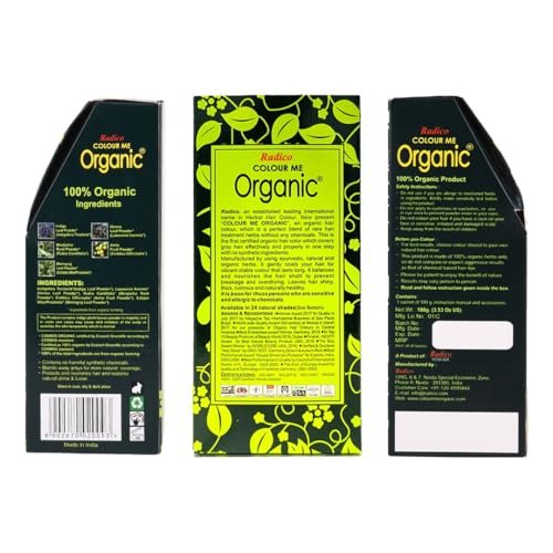 Radico Colour Me Organic Hair Colour - Soft Black (100g) | Permanent Natural Hair Dye - görsel 8