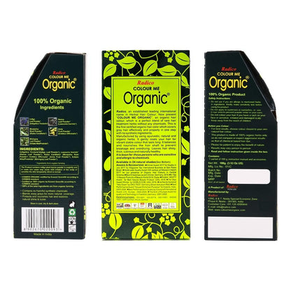 Radico Colour Me Organic Hair Colour - Soft Black (100g) | Permanent Natural Hair Dye