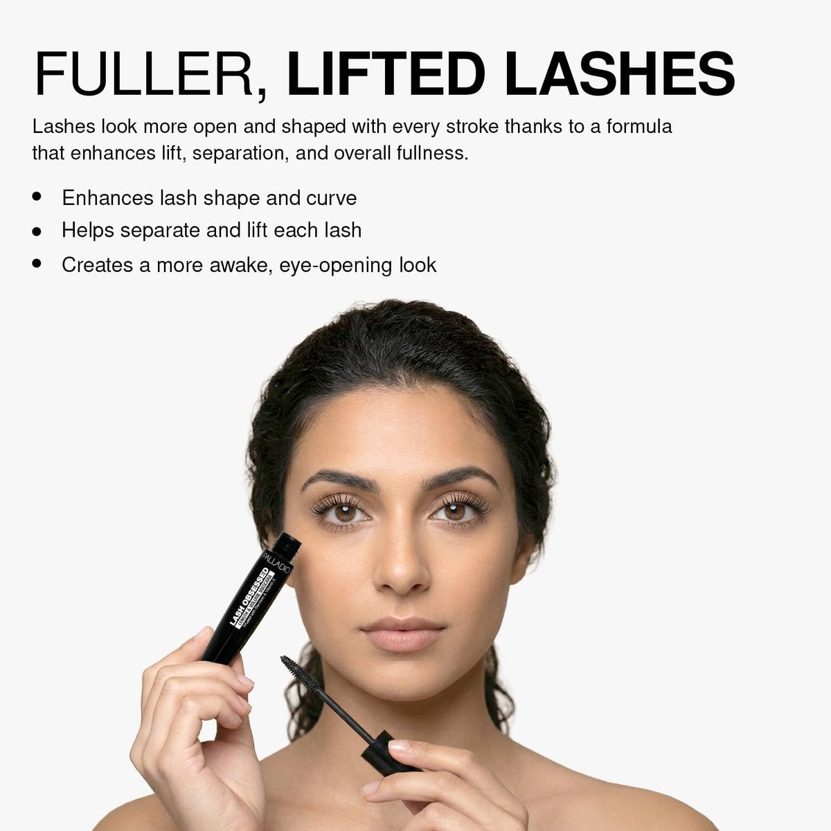 Palladio Lash Obsessed Mascara - Extreme Definition Lengthening Mascara, Amplifies Volume & Fullness, Black, 0.41 Fl Oz Avelisse