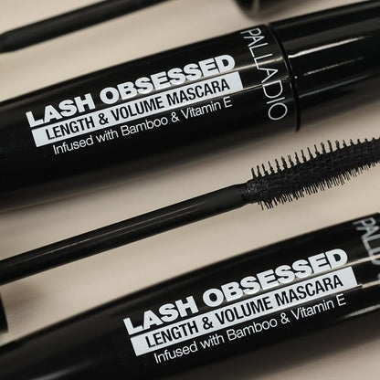 Palladio Lash Obsessed Mascara - Extreme Definition Lengthening Mascara, Amplifies Volume & Fullness, Black, 0.41 Fl Oz Avelisse