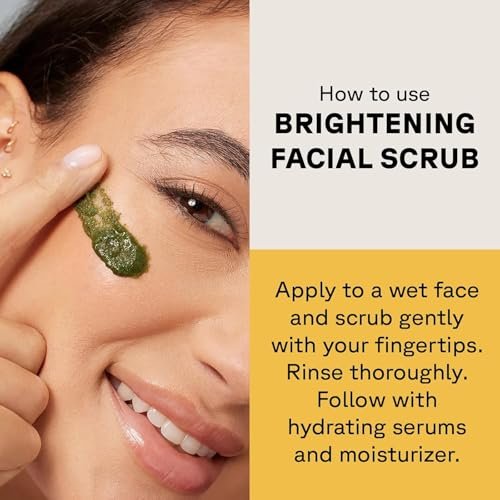 Acure Brightening Facial Scrub - Exfoliating Face Wash with Sea Kelp & French Green Clay, Gentle Daily Scrubber for Radiant Skin, 4 fl oz (Pack of 2) - görsel 12