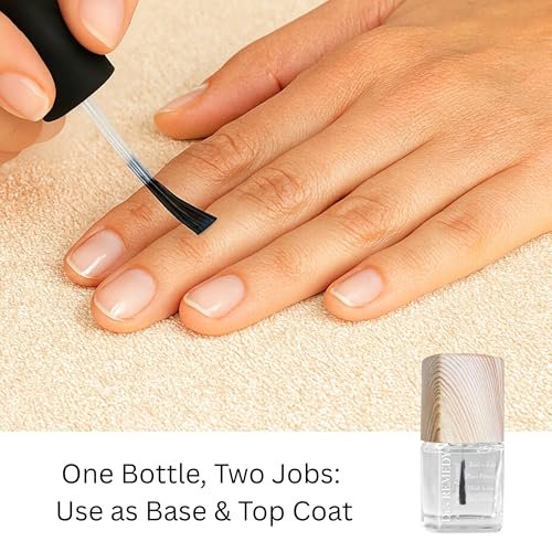 Dr.'s Remedy Total Two-In-One Base And Top Coat Nail Polish Clear Glaze - Quick Dry, Organic Nail Polish Base & Top Coat, 0.5 Fl Oz Avelisse