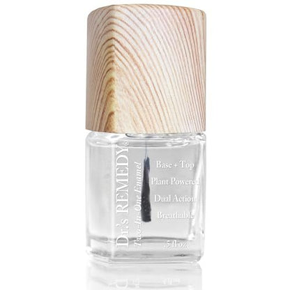 Dr.'s Remedy Total Two-In-One Base And Top Coat Nail Polish Clear Glaze - Quick Dry, Organic Nail Polish Base & Top Coat, 0.5 Fl Oz Avelisse