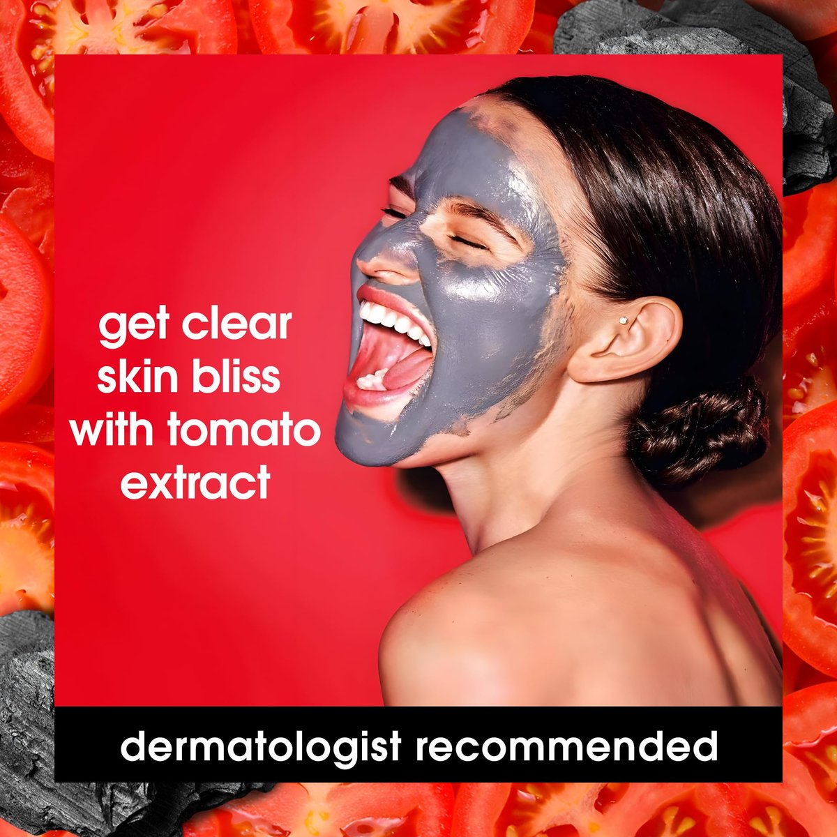 Yes To Tomatoes Clear Skin Detoxifying Charcoal Mud Mask with Salicylic Acid for Acne Prone Skin, 2 Fl Oz - görsel 11
