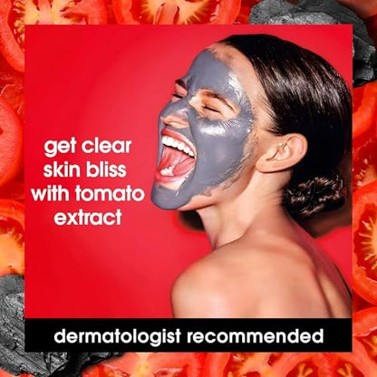 Yes To Tomatoes Clear Skin Detoxifying Charcoal Mud Mask with Salicylic Acid for Acne Prone Skin, 2 Fl Oz