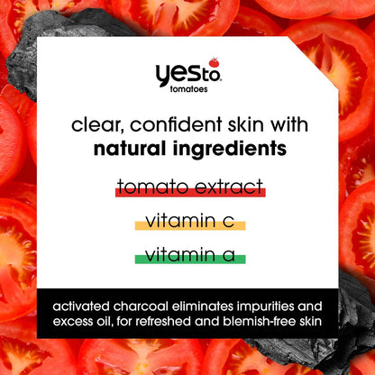 Yes To Tomatoes Clear Skin Detoxifying Charcoal Mud Mask with Salicylic Acid for Acne Prone Skin, 2 Fl Oz