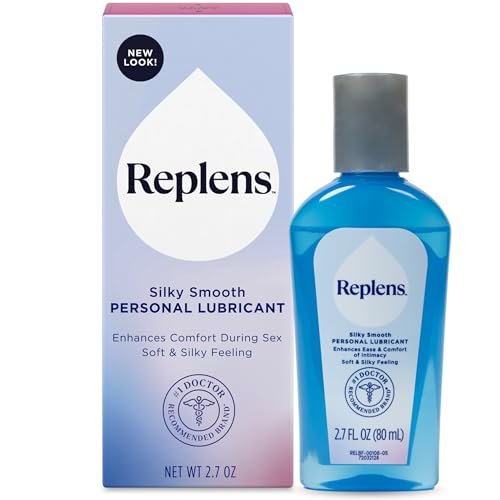 Replens Silky Smooth Personal Lubricant – Fragrance-Free Silicone Lubricant for Women, Men & Couples, Long-Lasting Glide, 2.7 oz Avelisse