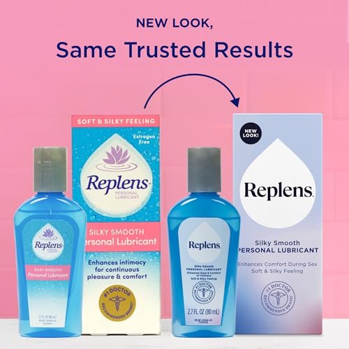 Replens Silky Smooth Personal Lubricant – Fragrance-Free Silicone Lubricant for Women, Men & Couples, Long-Lasting Glide, 2.7 oz Avelisse