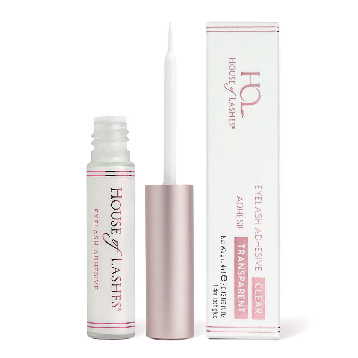 House of Lashes Latex-Free Clear Eyelash Glue for Sensitive Eyes, All-Day Wear, 2 Pack Avelisse