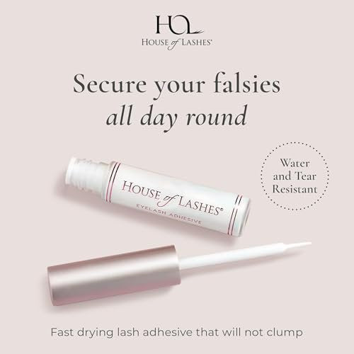 House of Lashes Latex-Free Clear Eyelash Glue for Sensitive Eyes, All-Day Wear, 2 Pack Avelisse