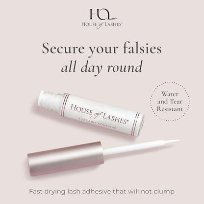House of Lashes Latex-Free Clear Eyelash Glue for Sensitive Eyes, All-Day Wear, 2 Pack Avelisse