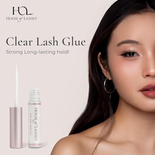 House of Lashes Latex-Free Clear Eyelash Glue for Sensitive Eyes, All-Day Wear, 2 Pack Avelisse
