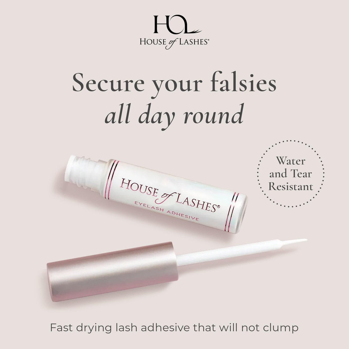 House of Lashes Latex-Free Clear Eyelash Glue for Sensitive Eyes, All-Day Wear, 2 Pack Avelisse