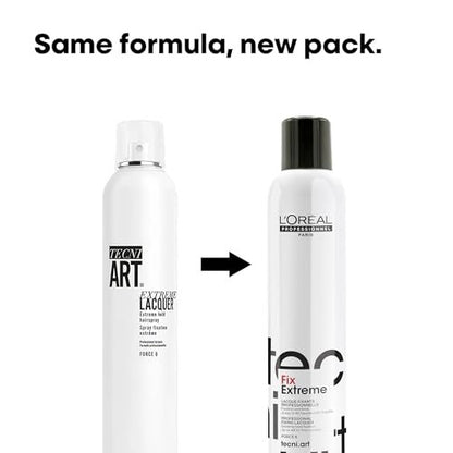 L'Oréal Professionnel Paris Fix Extreme Lacquer - Strong Hold Hairspray for All Hair Types, Anti-Frizz and Shine Avelisse