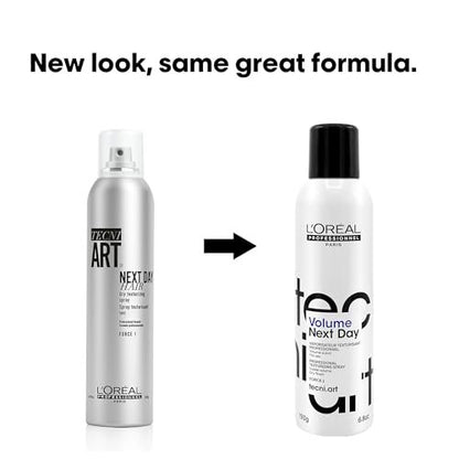 L'Oréal Professionnel Paris Volume Next Day Texture Hairspray – Light Hold, Matte Finish, 6.8 Fl Oz Avelisse