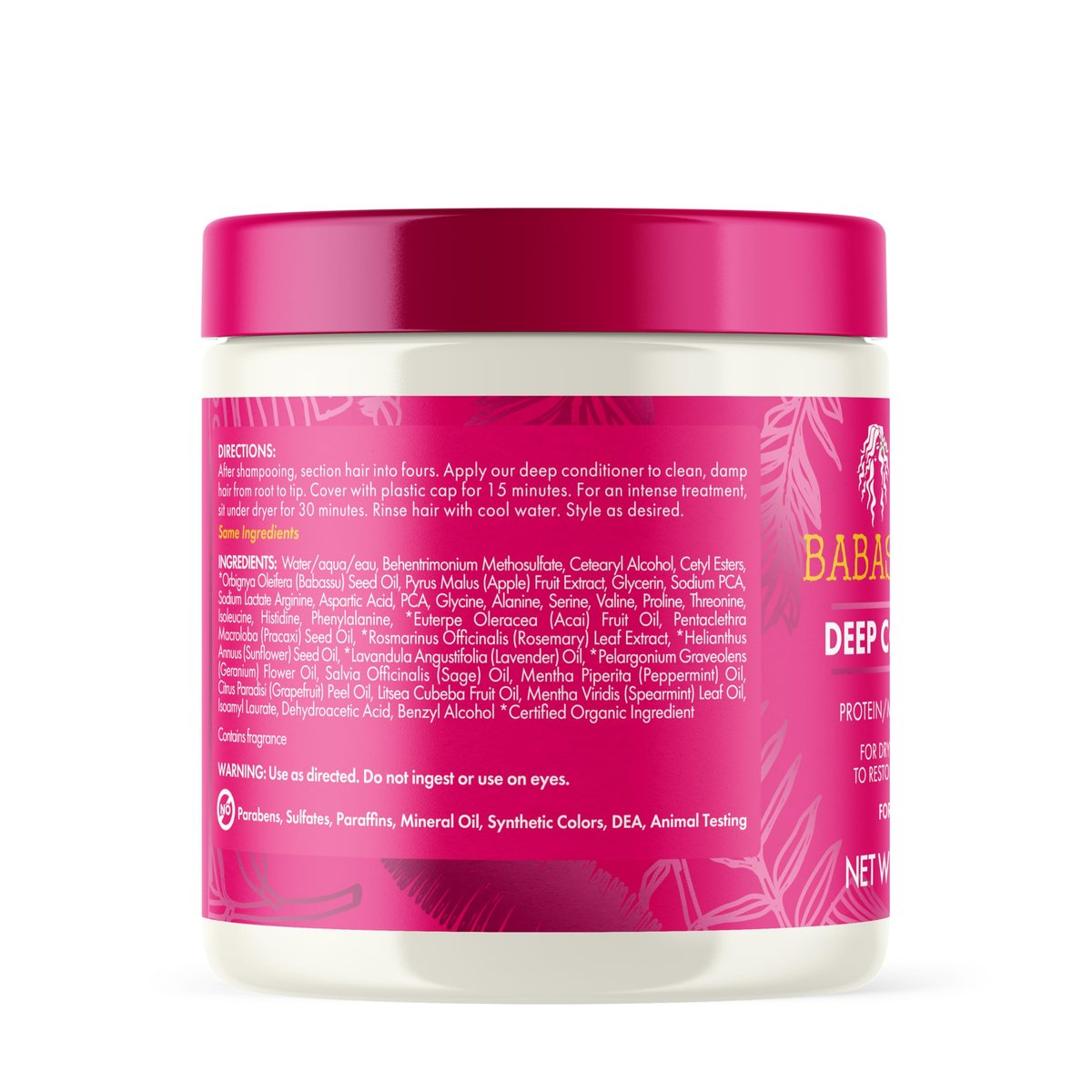 Mielle Organics Babassu & Mint Deep Conditioner with Protein – Moisturizing & Restorative Treatment for Dry, Damaged, Frizzy Hair (8 oz) - görsel 13