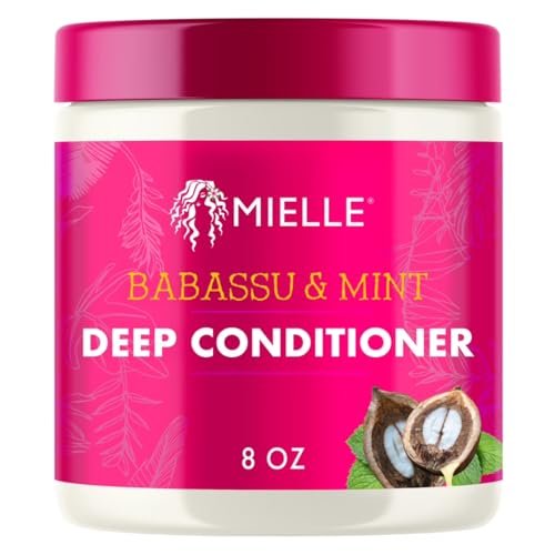 Mielle Organics Babassu & Mint Deep Conditioner with Protein – Moisturizing & Restorative Treatment for Dry, Damaged, Frizzy Hair (8 oz) - görsel 2