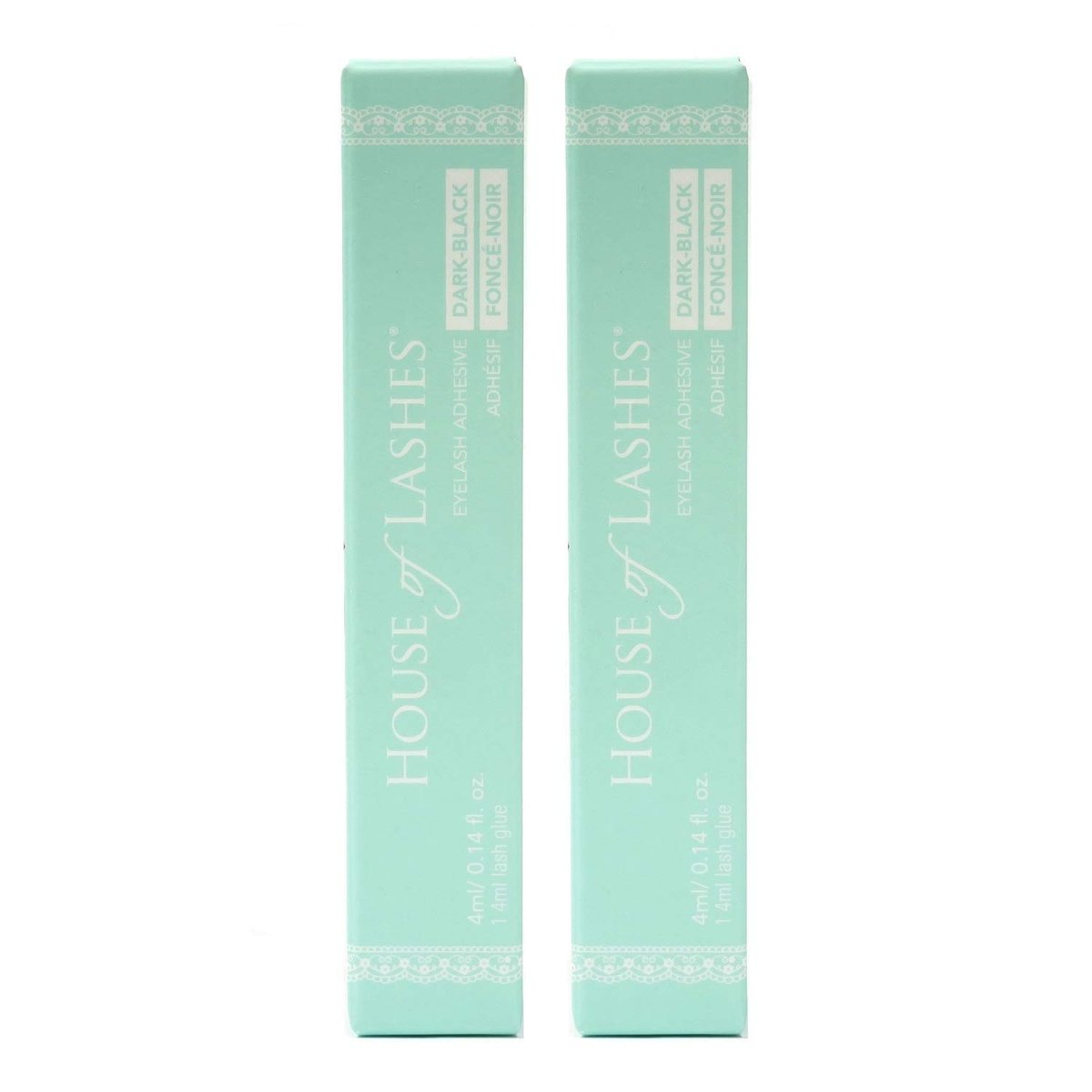 House of Lashes Dark Eyelash Glue Adhesive - Latex-Free, Cruelty-Free, 2-Pack (0.14 Fl Oz Each) Avelisse