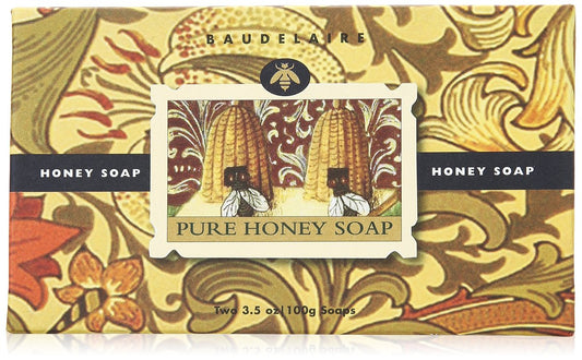Senhorita Baudelaire Two Bar Pure Honey Soap - 3.5 oz Each (Pack of 2)