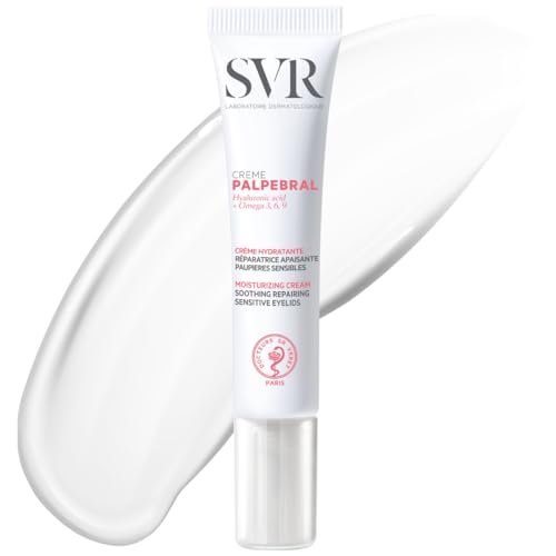 SVR Palpebral Eye Cream – Ultra-Soothing Hyaluronic Acid & Shea Butter Moisturizer for Extremely Dry, Itchy & Sensitive Skin, Steroid-Free & Fragrance-Free, 0.5 fl.oz Avelisse