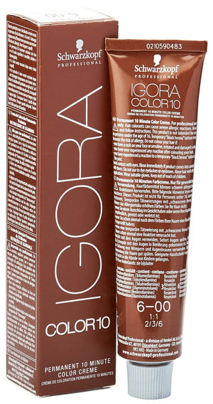 Schwarzkopf Professional Igora Color10 6-00 – Ammonia-Free Formula: Gentle on hair and scalp, reduces irritation – Image 1