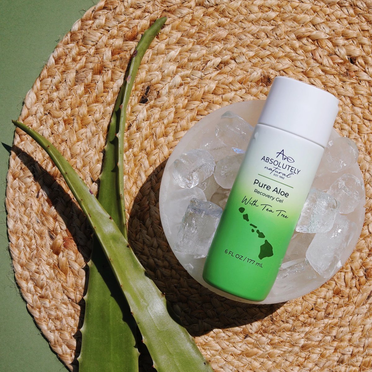 Absolutely Natural 100% Pure Aloe Vera Cooling Gel with Vitamin E & Eucalyptus - 6 oz Avelisse
