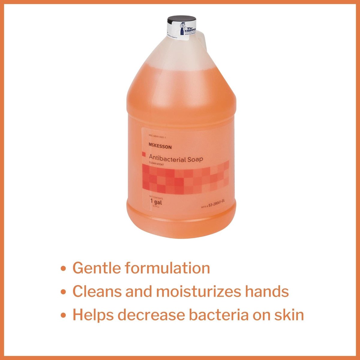 McKesson Antibacterial Liquid Hand Soap, 1 Gallon Refill, Clean Scent Avelisse