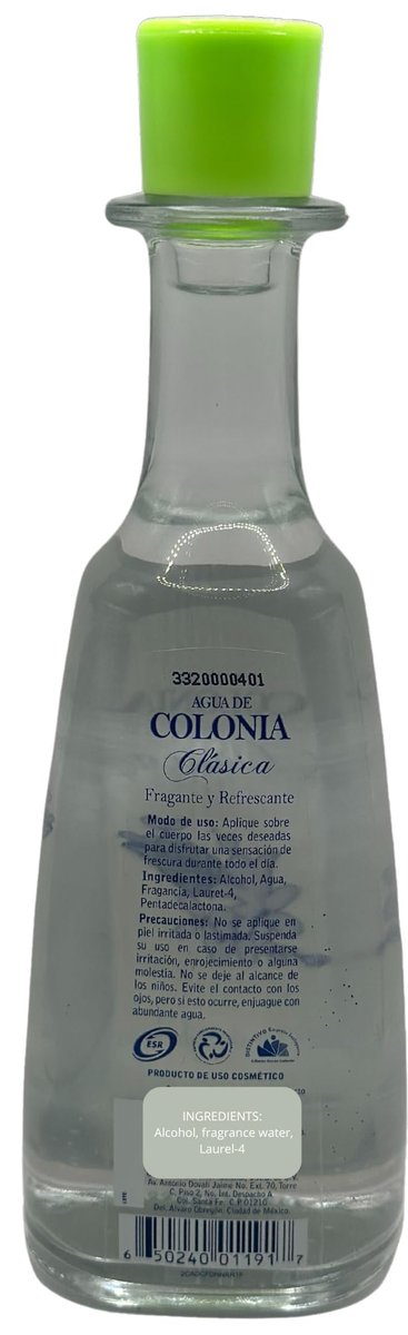 Sanborns Agua De Colonia Clasica Flor De Naranja Unisex Cologne, 2 x 202ml Glass Bottles Avelisse