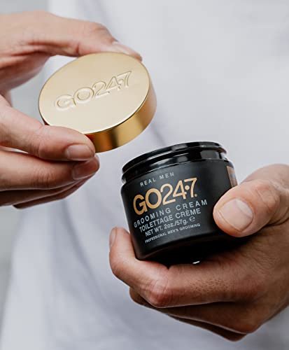 GO247 Grooming Cream – Light Hold, Natural Finish Styling Cream for Men – Tames Frizz & Flyaways, 2 oz Avelisse