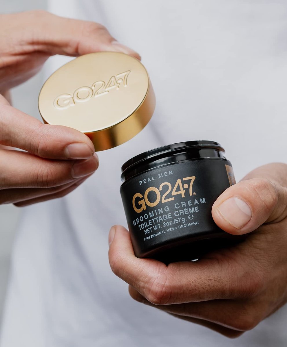 GO247 Grooming Cream – Light Hold, Natural Finish Styling Cream for Men – Tames Frizz & Flyaways, 2 oz Avelisse