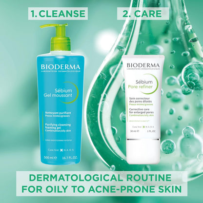 Bioderma Sébium Mat Control Cream – Mattifying & Moisturizing Daily Cream for Combination to Oily Skin, 1 fl oz