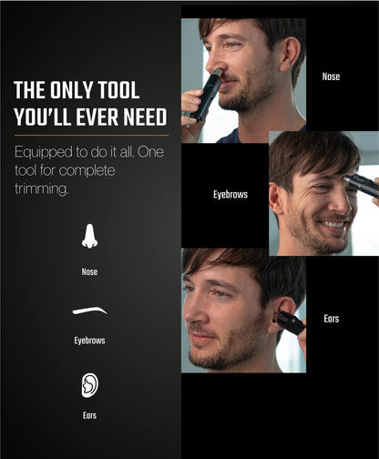 KAWASAKISEIKI M-7 Nose Hair Trimmer – Multifunctional Trimmer for Nose, Ears & Eyebrows with Nickel Sterilized Coating & Self-Cleaning Design for Men Avelisse