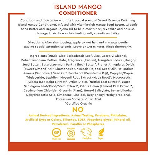 Desert Essence Island Mango Conditioner – Enriching, Detangling, & Naturally Moisturizing – 8 fl oz - görsel 6