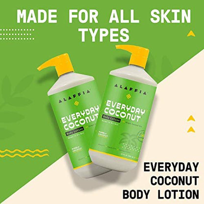 Alaffia Everyday Coconut Hydrating Body Lotion, Coconut Lime, 32 oz – Normal to Dry Skin Avelisse
