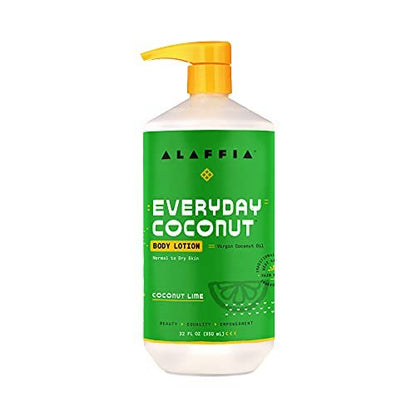 Alaffia Everyday Coconut Hydrating Body Lotion, Coconut Lime, 32 oz – Normal to Dry Skin Avelisse