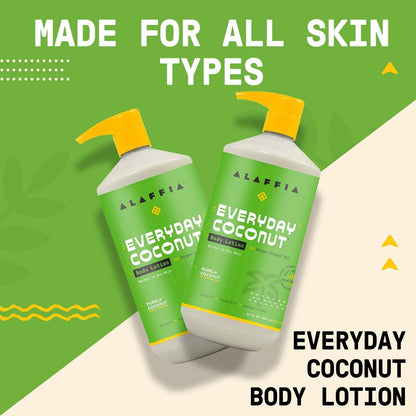 Alaffia Everyday Coconut Hydrating Body Lotion, Coconut Lime, 32 oz – Normal to Dry Skin Avelisse