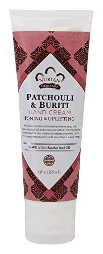Nubian Heritage Patchouli & Buriti Hand Cream - 4 oz Moisturizing & Nourishing